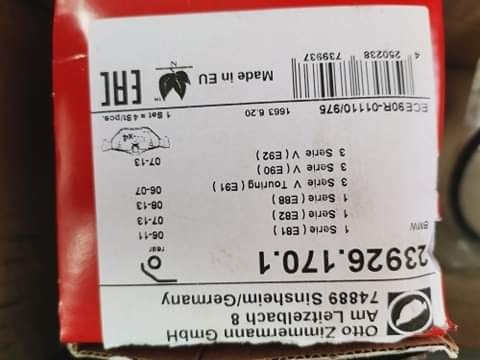 Discuri noi seria 1 seria 3 bmw cu placute si senzori