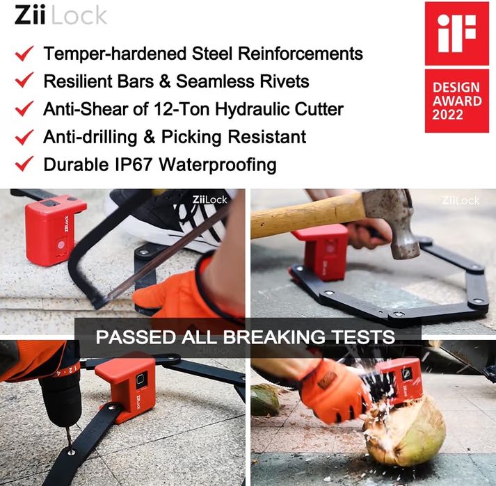 ZiiLock X Smart Bike Lock - antifurt bicicleta/incuietoare smart