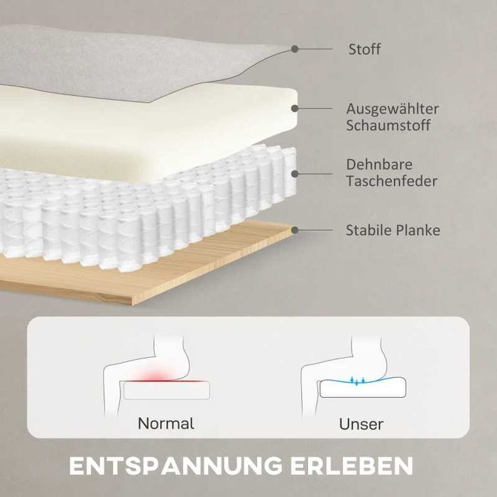 Фотьойл, реклайнер с регулируема поставка HOMCOM с тих мотор