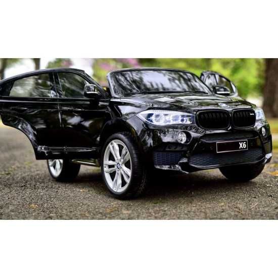 Акумулаторен джип BMW X6M 12V, с меки гуми и кожена седалка