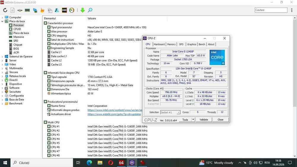gaming pc unitate I5 12400 RTX 3050 8G SSD M2 32 GDDR5 2.5GbLAN RGB 80+gold