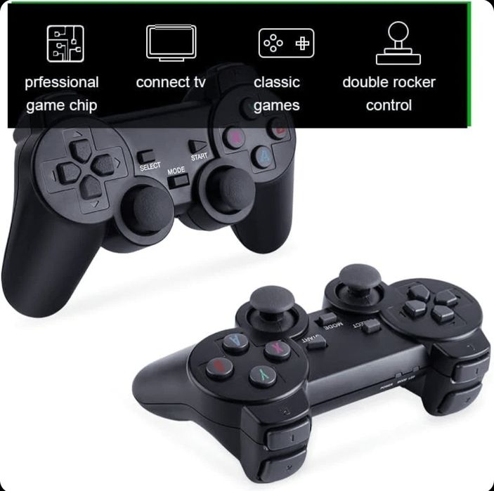 Безжична ретро конзола Game Stick 20 000 видео игри, 2x безжичен контролер