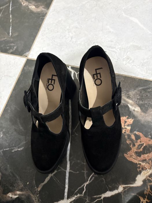 Туфли черные замшевые