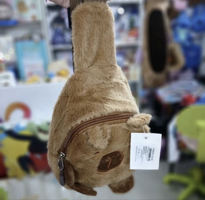 Плюшена раница Капибара, 3D плюшена играчка раница Капибара