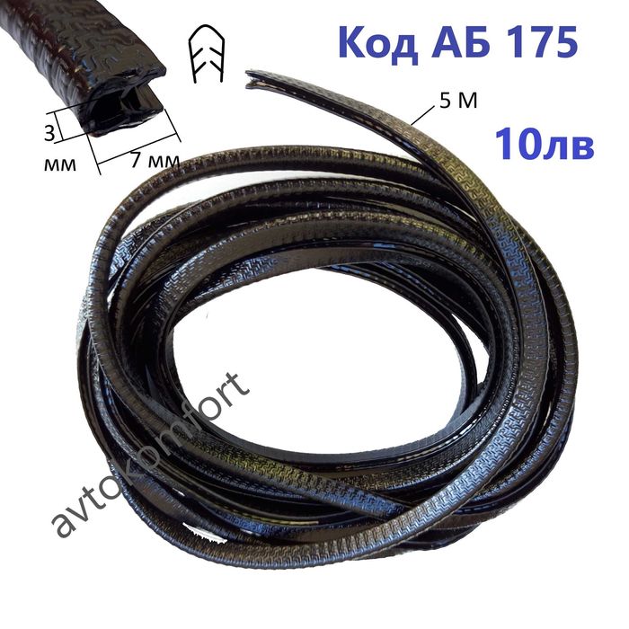 Окрайчваща Черна Червена Сива Синя Лайсна С Канал 5 Метъра