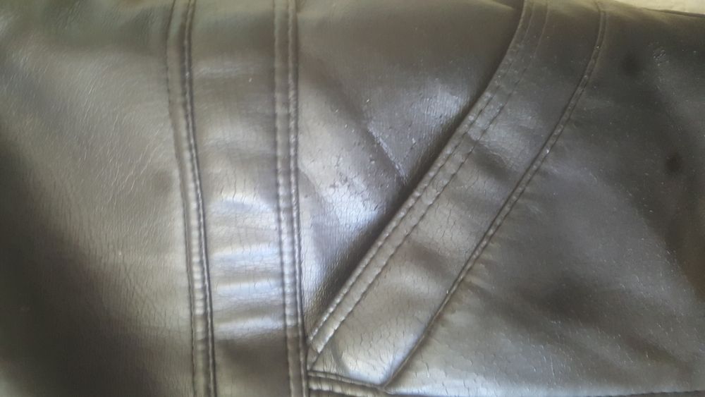 Мъжко кожено яке-шуба XL, дебела подплата, Италия