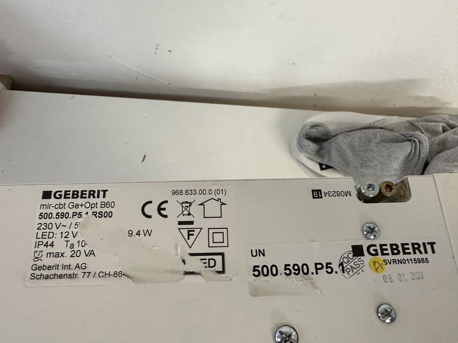 Dulap cu oglinda si iluminare baie Geberit Opțional 60