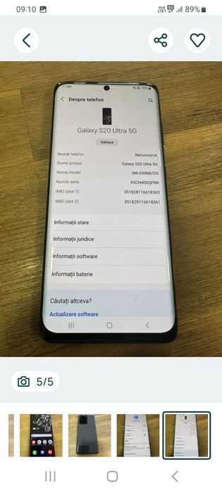 Vând samsung s20 ultra
