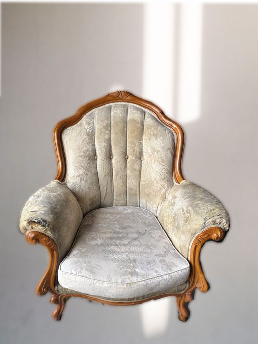 Антикварен диван + 3 кресла – масивно дърво