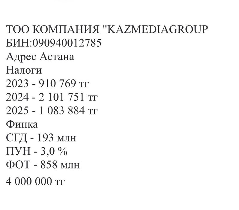 Продается Тоо, Финансовая устойчивость