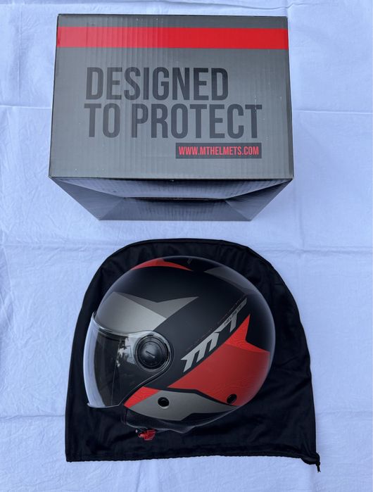 Каска MT STREET S poke b5 matt размер М