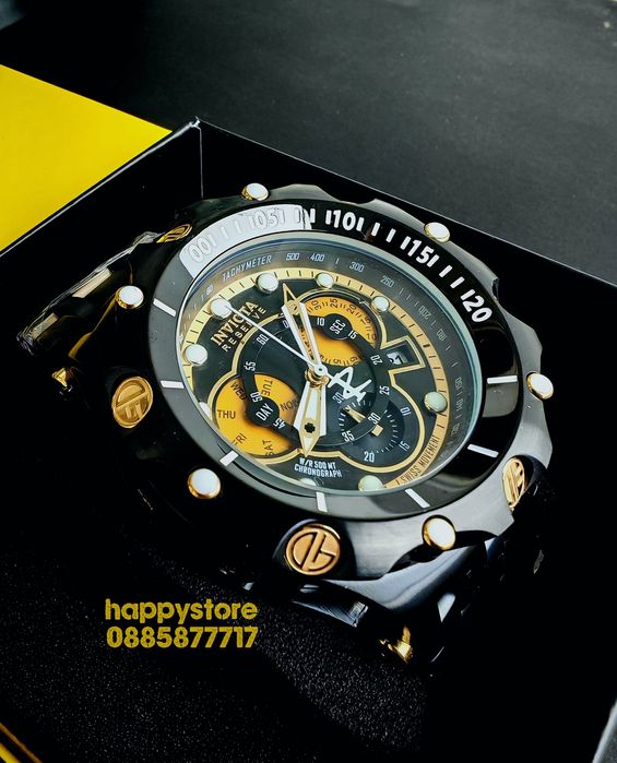 часовник INVICTA Venom Reserve Black 54 mm, Инвикта нов