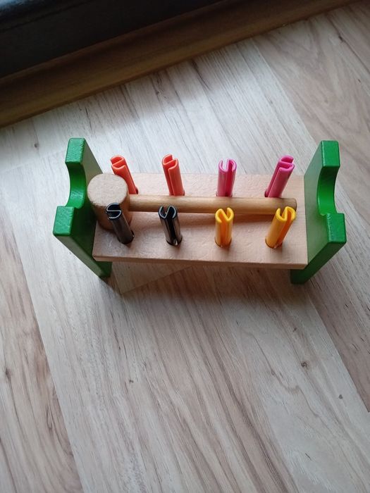 UPPSTa ikea Joc lemn masiv cu ciocan multicolor bebe bebelusi masiv