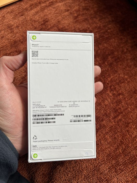 iPhone 17, нов, гаранция - 256GB Black