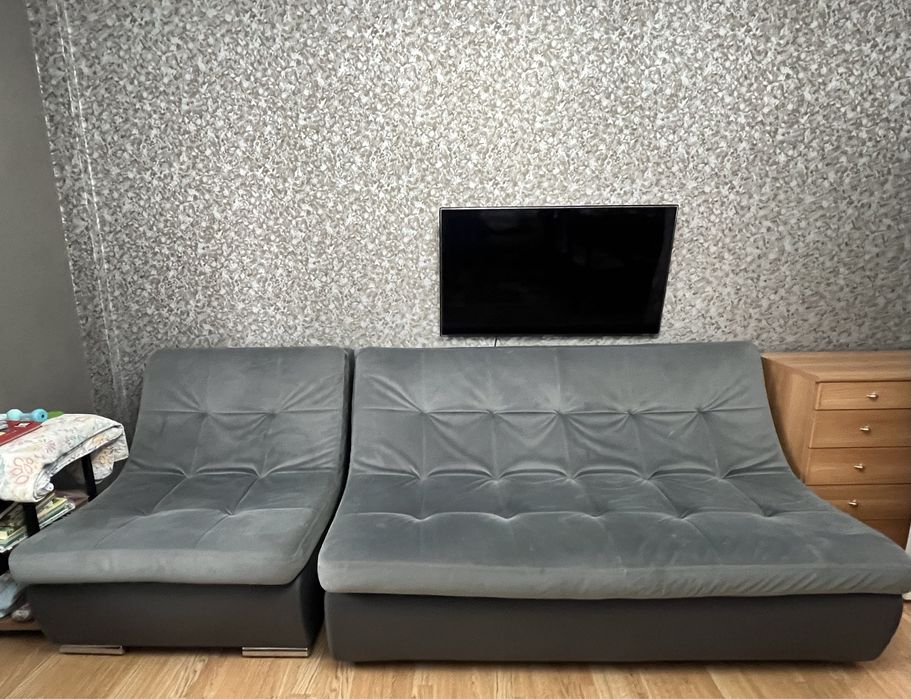 Раскладной диван и кресло