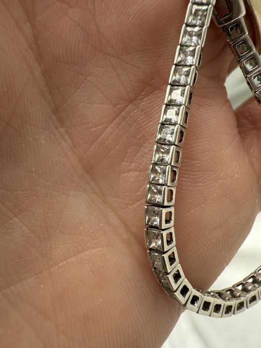 Bratara tennis arginti 16 cm