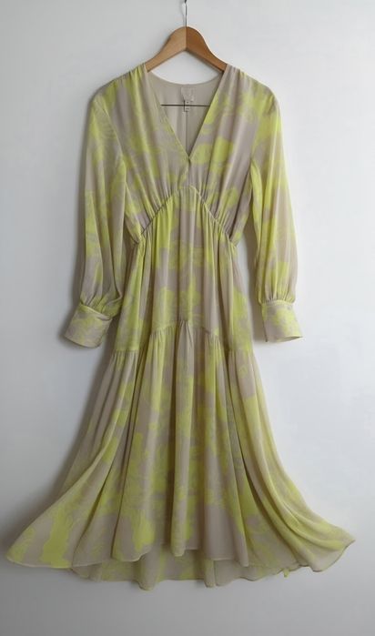Rochie multicolora, Brand H&M- Marime S - Material Voal