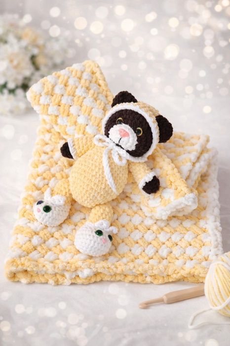 Плетена играчка и одеяло Alize Pyffi