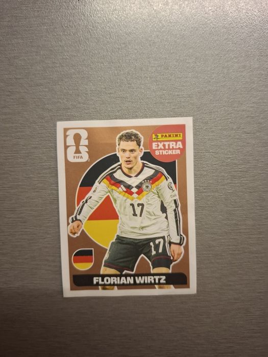 Продавам чисто нов екстра стикер на Florian Wirtz от Panini World Cup 2026.