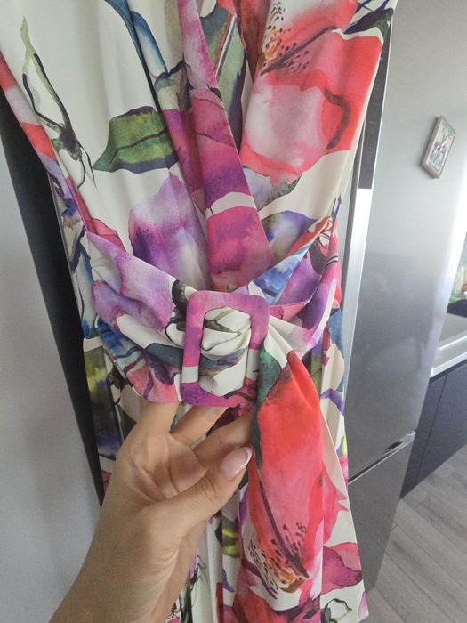 Rochie midi plisata satinata
