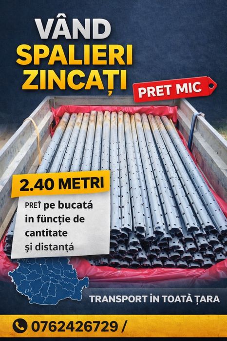 Vand spaleri metalici galvanizati pentru gard