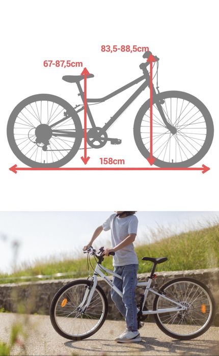 Bicicleta Riverside 24” copii 135-150 cm