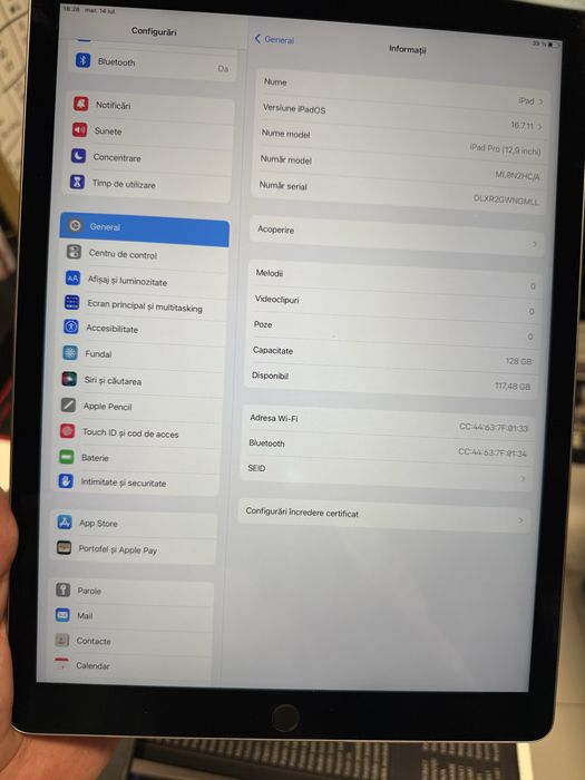 iPad Pro 12.9 128GB Impecabil + Husă și Tastatură Cadou