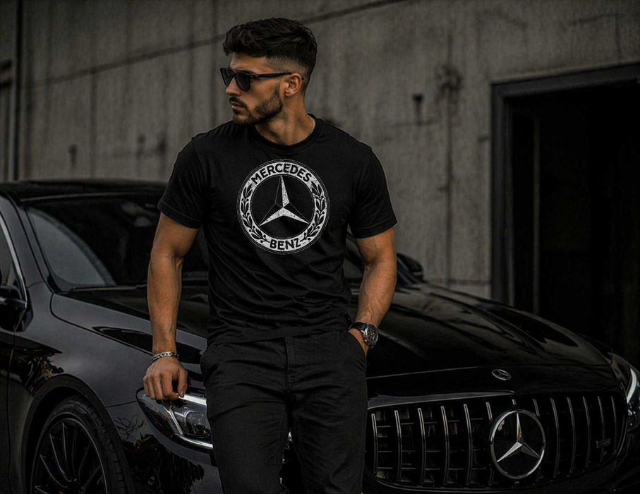 Мерцедес тениски мъжки и женски, 100% памук, от S до 5XL (цветове) (ПРОМО цена)