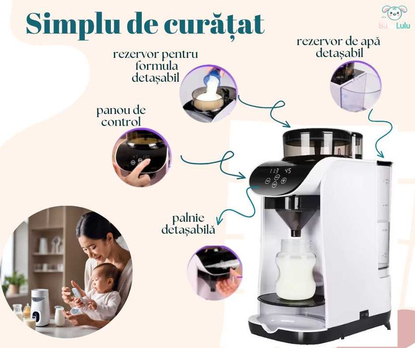 BabyLulu – Espressor Lapte Praf pentru Bebeluși + Cadou!