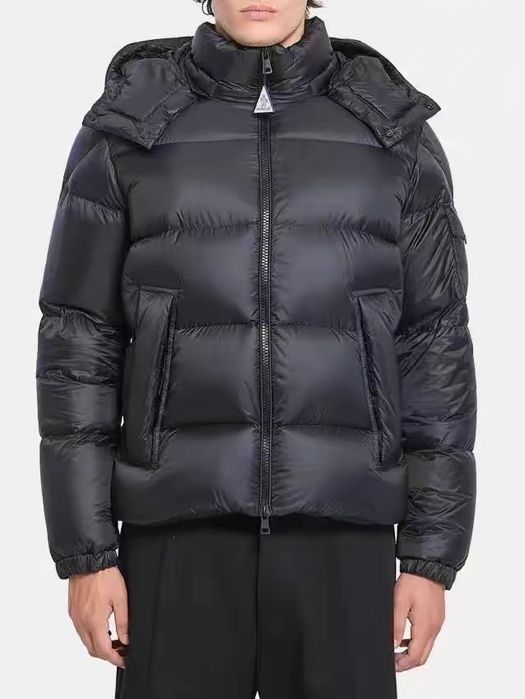 Geaca Moncler Puf Natural Model Couyere Hooded Padded Negru, Poze Real
