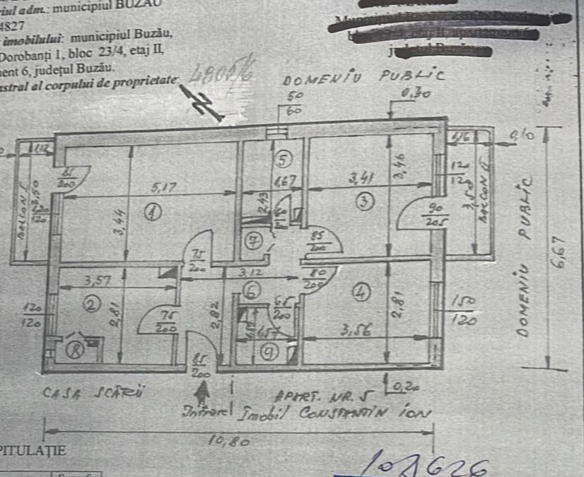 Apartament 3 camere, decomandat ,Dorobanti 1, complet utilat si mobilat