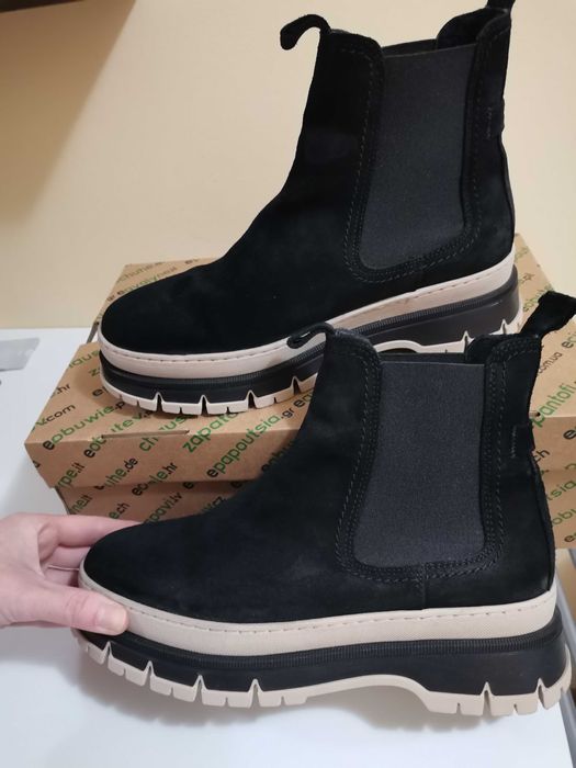 Боти черни велур Tamaris