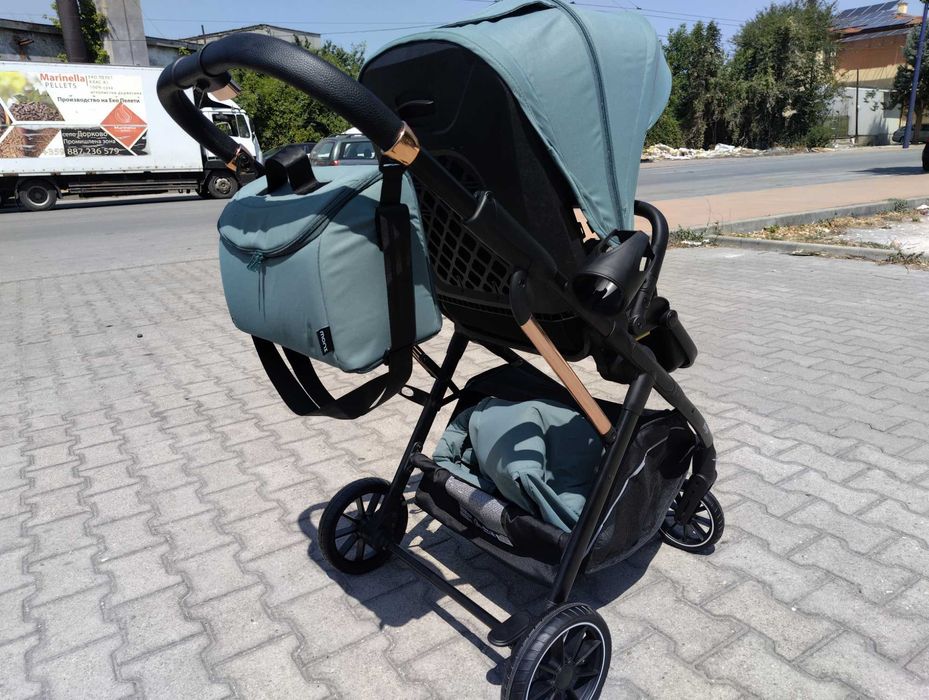 MONI Комбинирана бебешка количка BINGO зелен