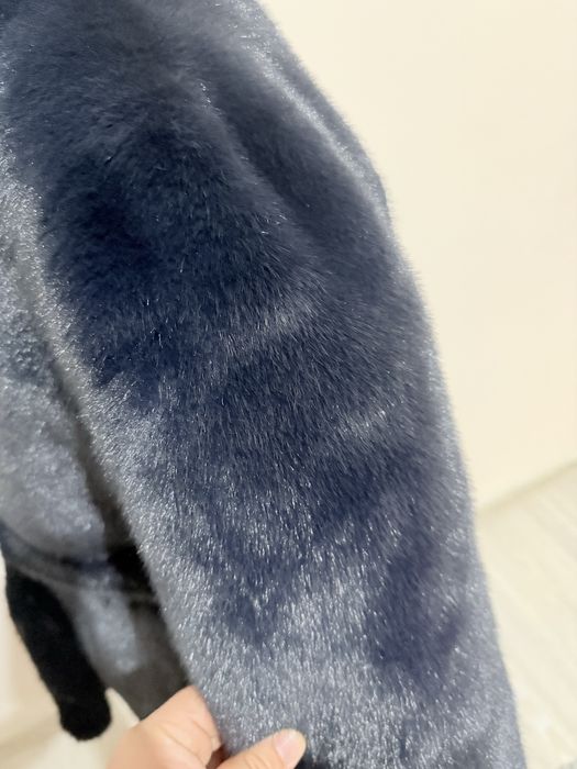 Эко шуба новая графит