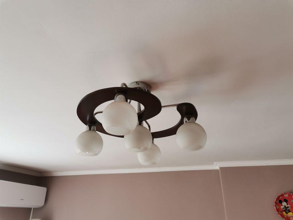 Детски полилей, луна, звезди, облаци