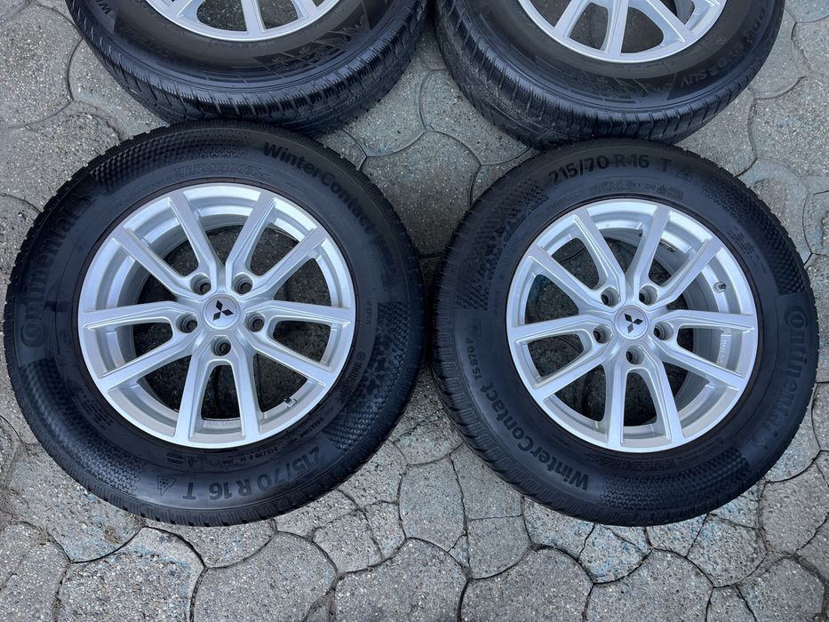 Jante 5x114.3mm, anvelope iarna 215/70 R16, Mitsubishi ASX, Outlander