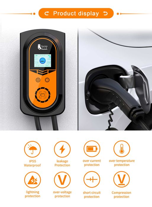 Станция за зареждане на елек. автомобили монофазна 7.6KW/32A