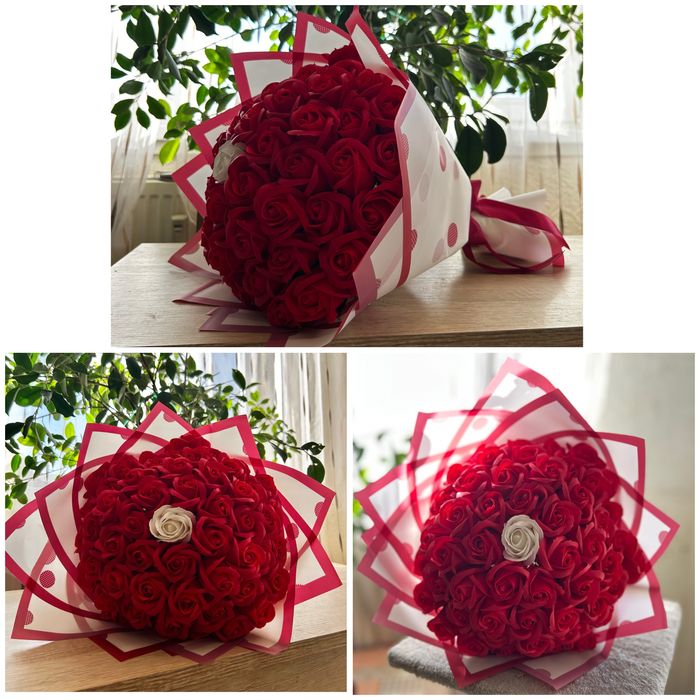 Buchet 55 trandafiri de sapun