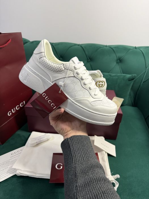 Adidasi Gucci GG piele naturala 100% Full Box colectie noua