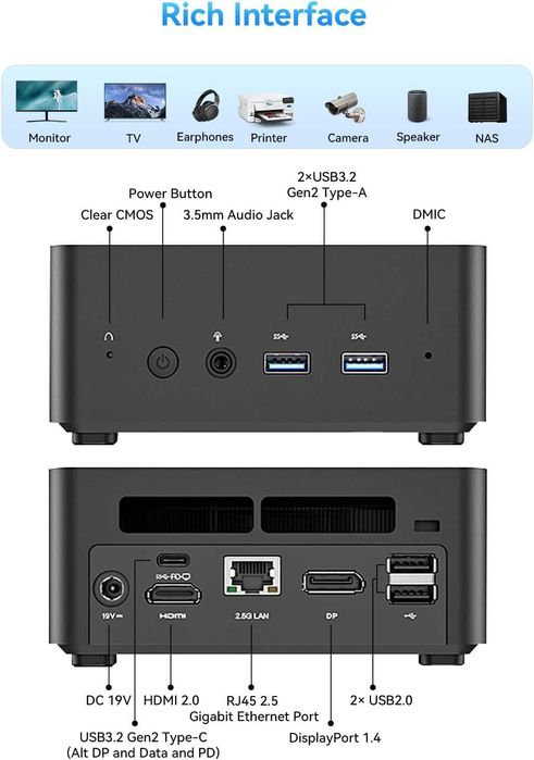 Мини Пк Mini Pc Kodlix GD50 (Minisforum) intel core i5 12450H 16/500Gb