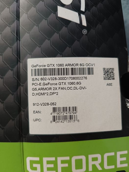 Vând placa video GeForce GTX 1060