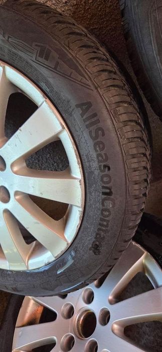 Jante Aliaj Originale VW  + Anvelope All-Season (Continental/Goodyear) - Set complet