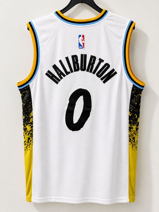 Nike Tyrese Haliburton Indiana Pacers City Edition Баскетболен Потник (White)