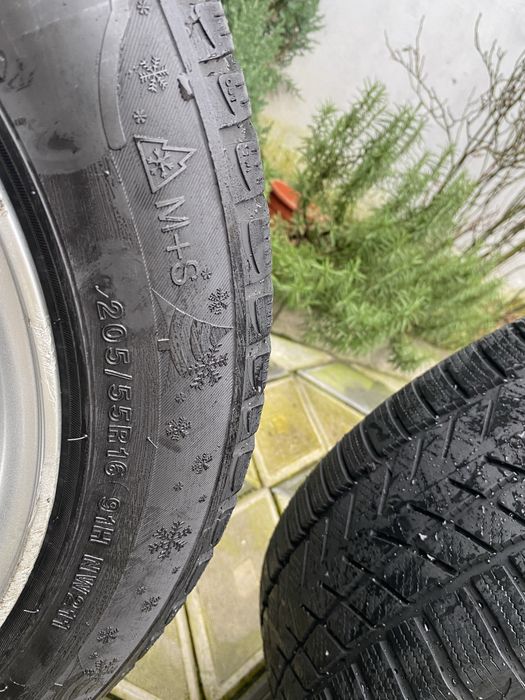 Set 4 cauciucuri de iarna cu jante Mercedes E class 205/55/16 91H  M+S