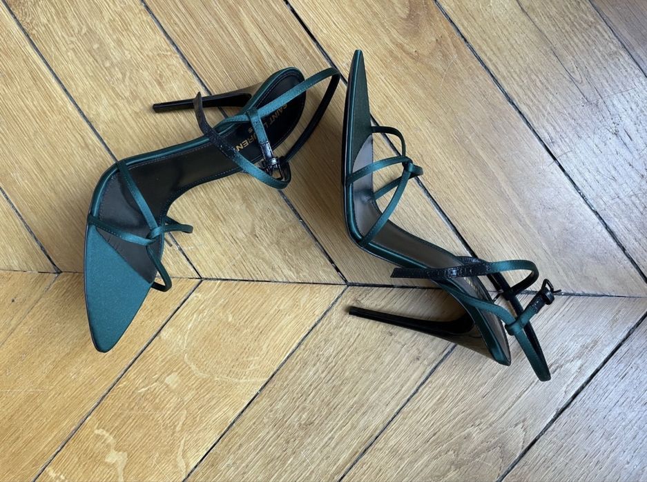Saint Laurent Clara 110mm Silk Sandals
