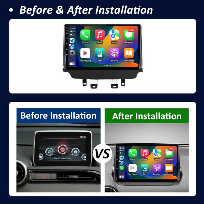 Navigatie Android dedicata pt.Mazda 2 /  CX-3 (2014-2021).