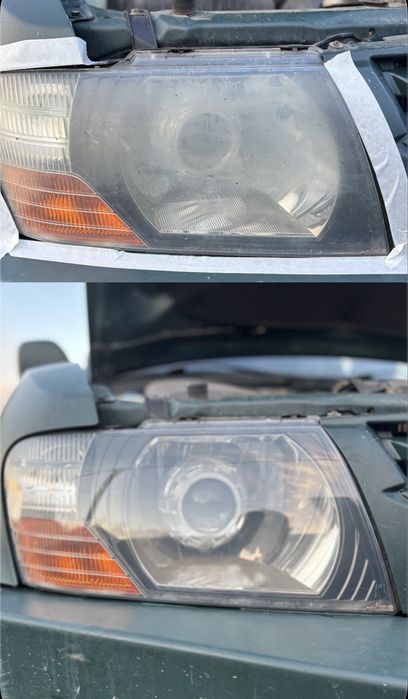 Полировка фар паром