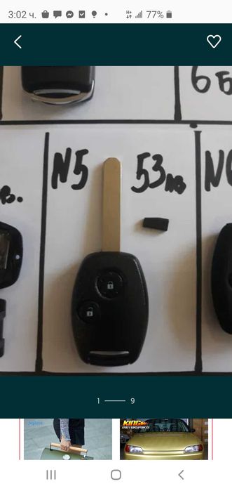 Ключове и аксесоари за Honda