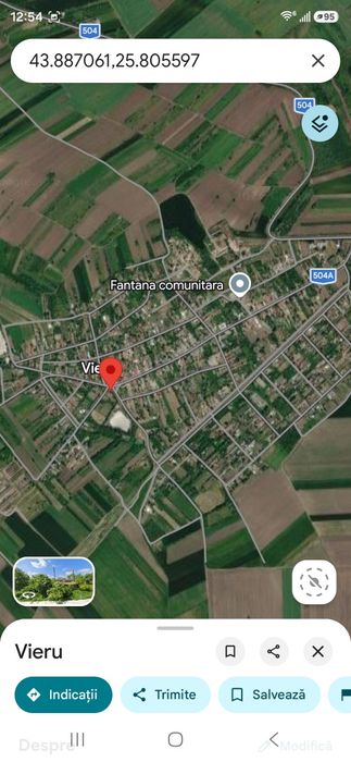 Proprietate de vânzare în Vieru – 1.000 mp, deschidere la 2 străzi