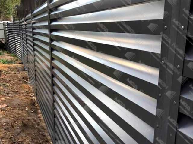 Забор жалюзи из металла